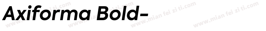 Axiforma Bold字体转换